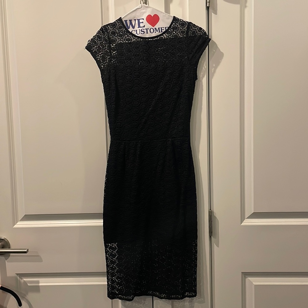 Aqua Bodycon Black Dress Size Small